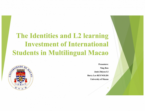 The Identities and L2 Learning Investment of International Students in Multilingual Macao