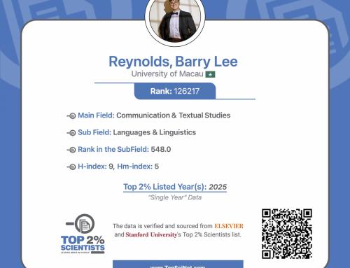 Barry Lee Reynolds Recognized Among Top 2% of Scientists
